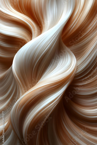 Abstract 3D Swirling Hair B...