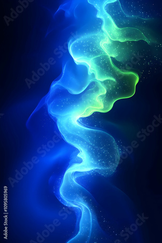 Abstract Blue and Green Ene...