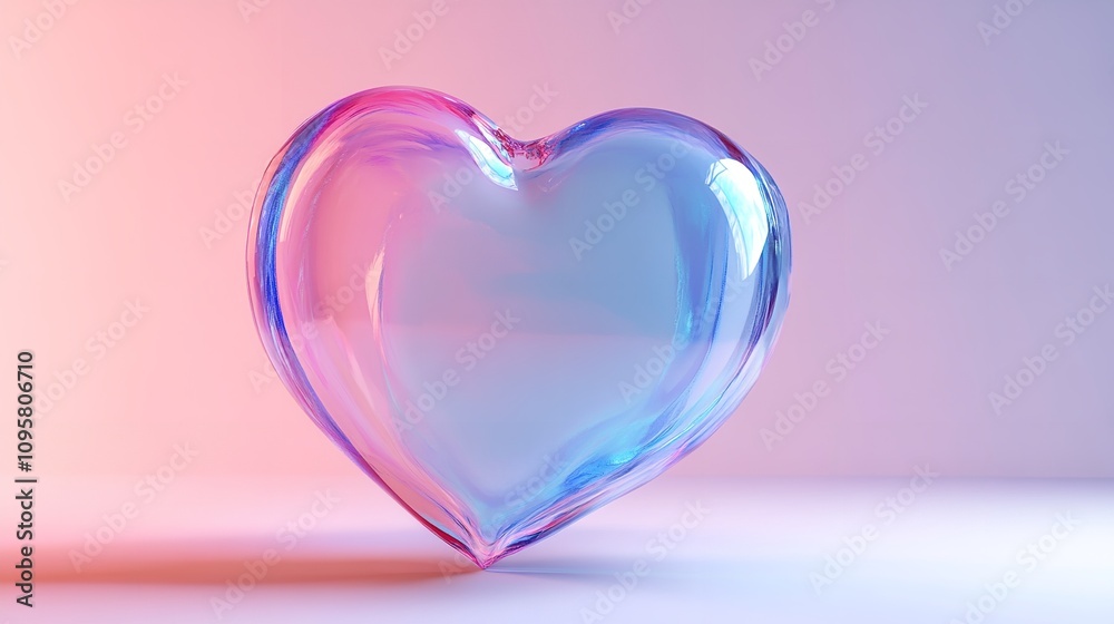 Crystal colorful heart