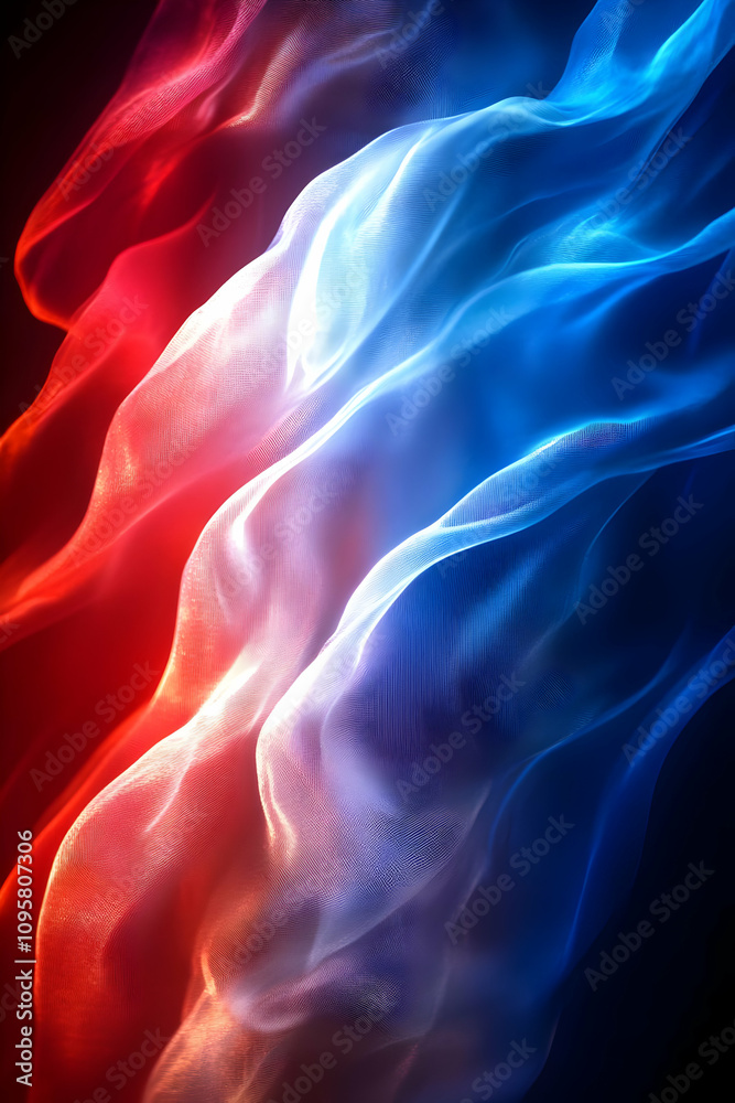 Abstract Red Blue Fabric Waves Background Illustration Abstract Red Blue Fabric Waves Background Illustration