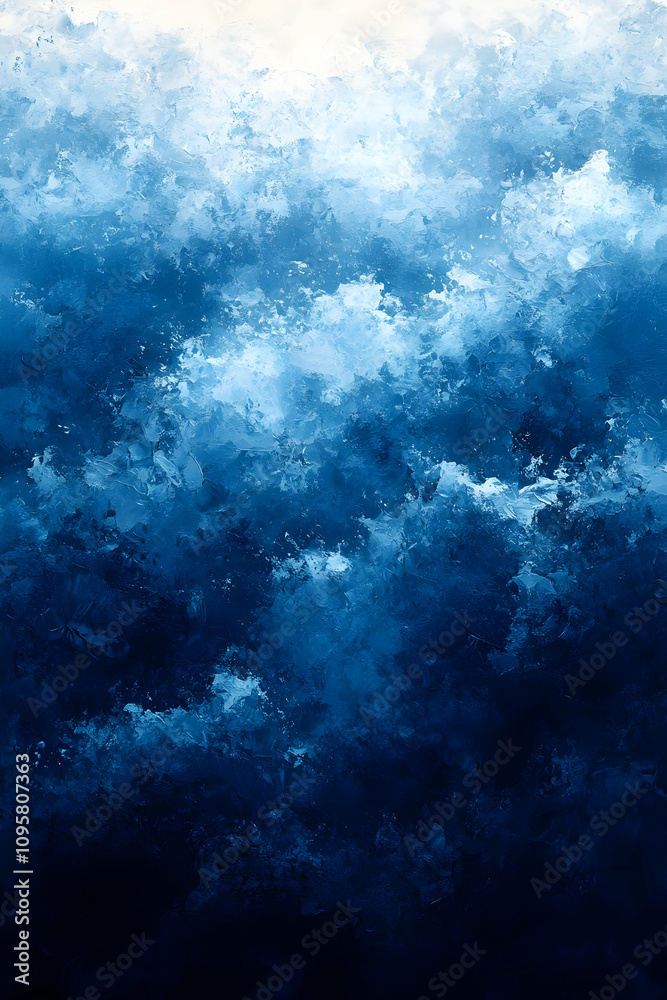 Obraz premium Abstract Blue Paint Texture Background Illustration