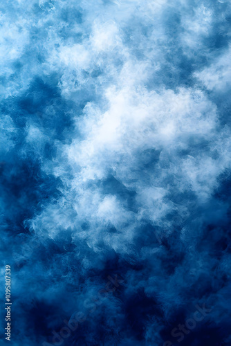 Abstract Blue Smoke Background Illustration