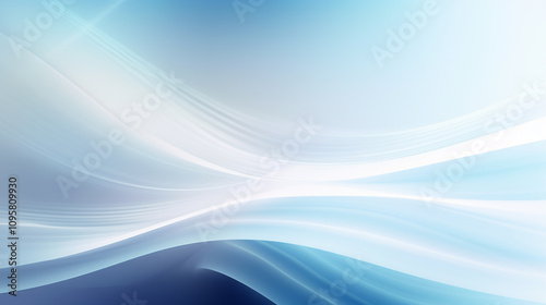 Abstract soft blue wave background. 3d blue background with blue lines curved wavy sparkle with copy space for text. Three-dimensional wave and blue background.