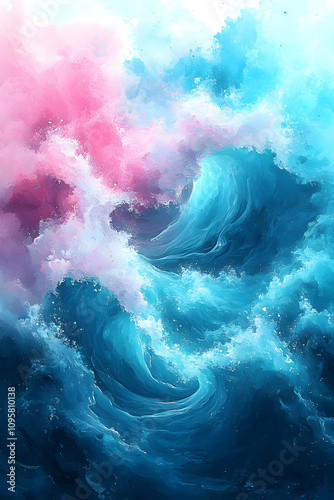 Ocean Wave Abstract Painting