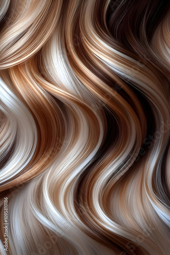 Wavy Brown and Blonde Hair ...