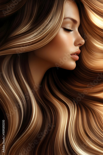 Wavy Brown and Blonde Hair ...