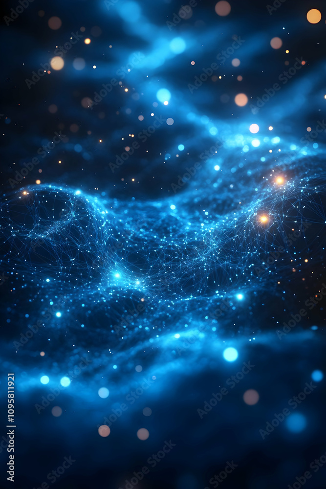 Abstract 3D Blue Network Background Abstract 3D Blue Network Background
