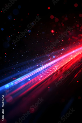 Abstract Red Blue Light Streaks Background