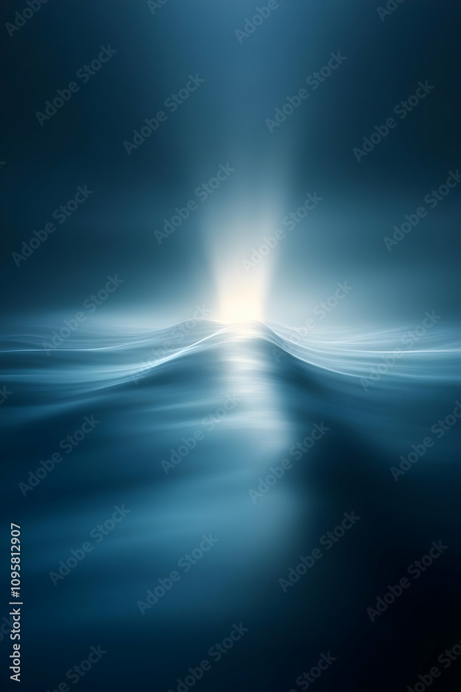 Abstract Blue Wave Background Illustration Abstract Blue Wave Background Illustration