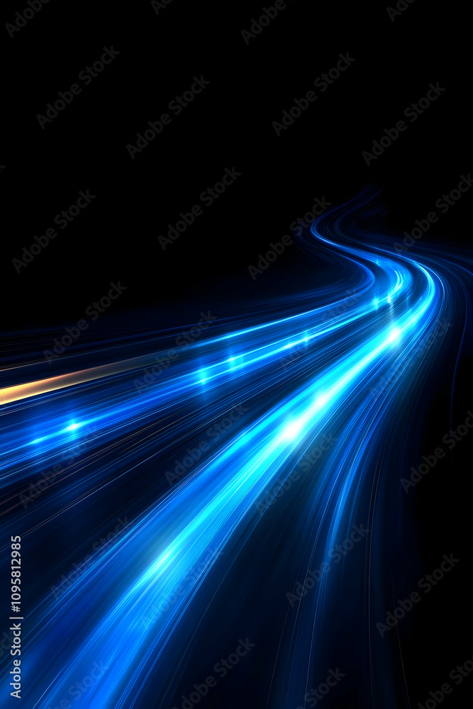 Abstract Blue Light Trails Background Abstract Blue Light Trails Background