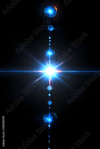 Abstract Blue Light Burst B...