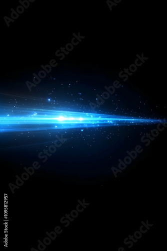 Abstract Blue Light Streak ...