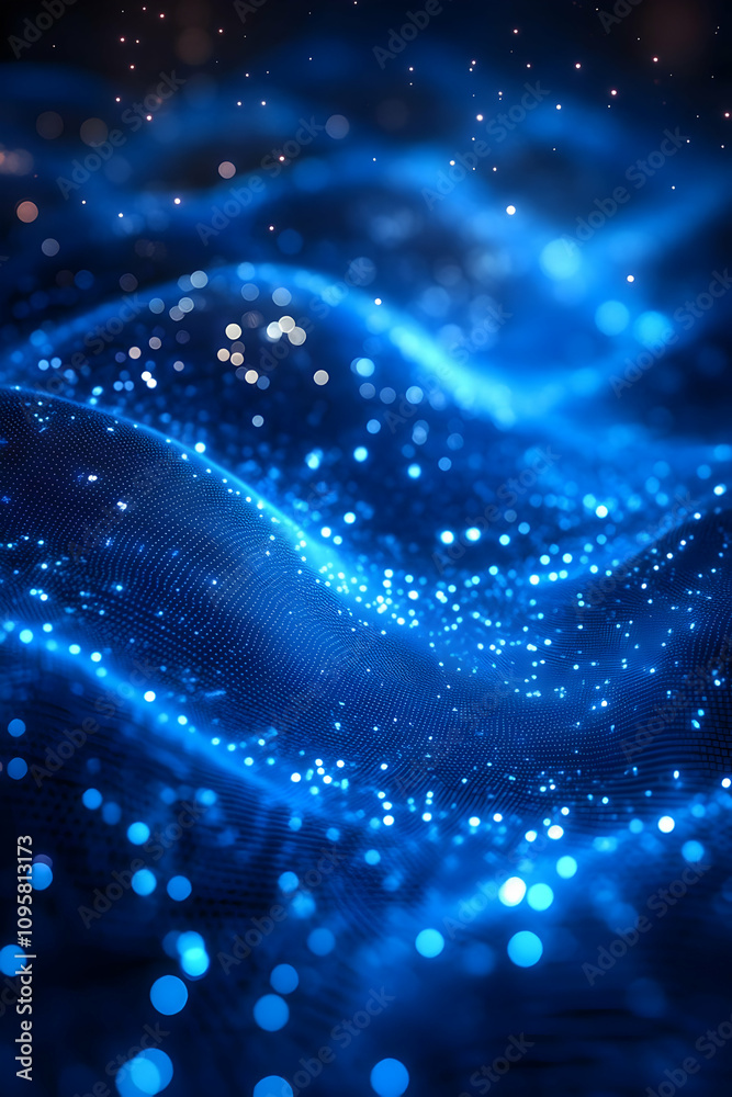Abstract 3D Blue Wave Background Abstract 3D Blue Wave Background