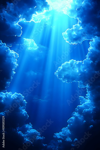 Heavenly Blue Cloudscape Il...