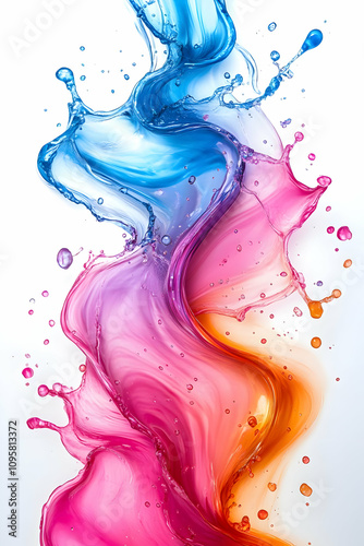 Vibrant Color Splash Illust...