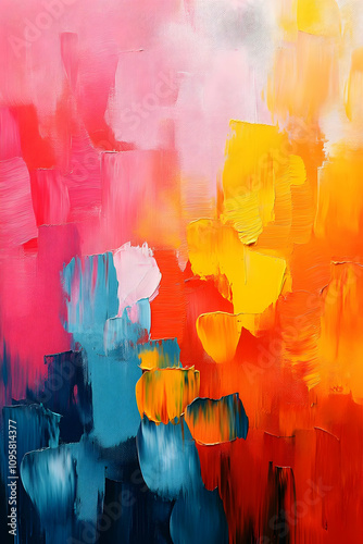 Vibrant Abstract Oil Painti...