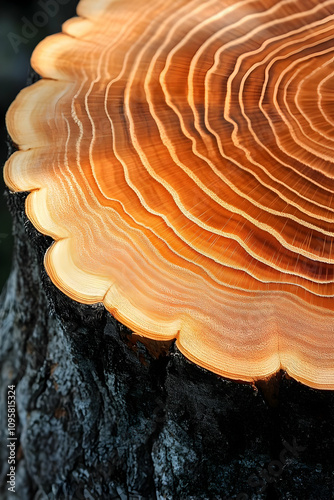 Tree Stump Cross Section Il...
