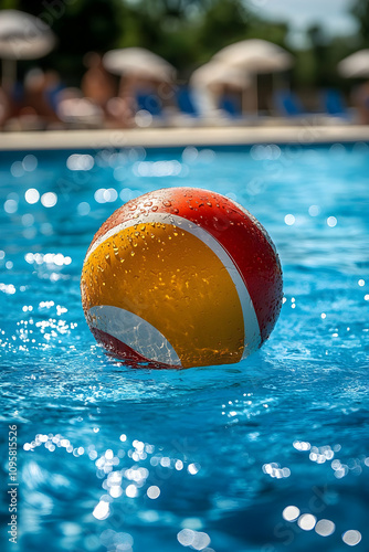 Summer Pool Ball Photo: Wet...