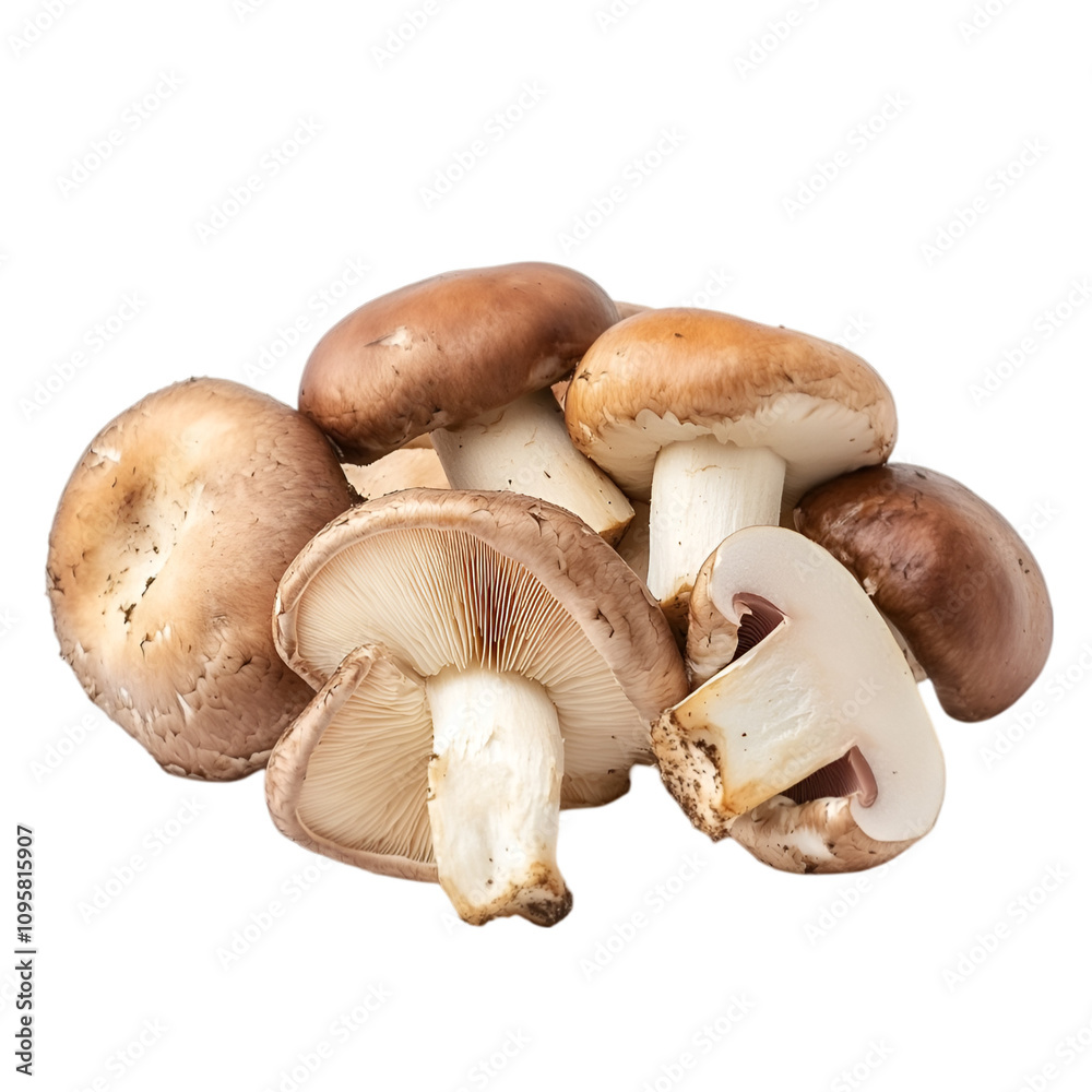 Mushroom PNG cutout isolated on white background. Mushroom PNG cutout isolated on white background.