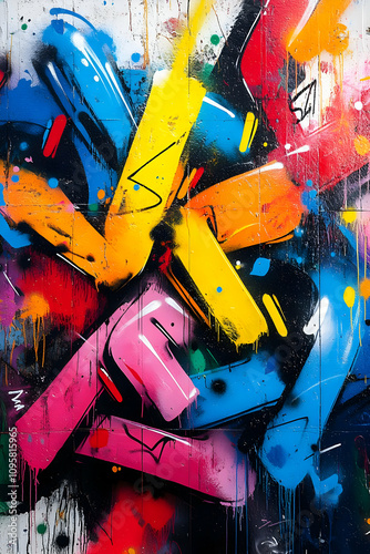 Vibrant Graffiti Wall Art I...
