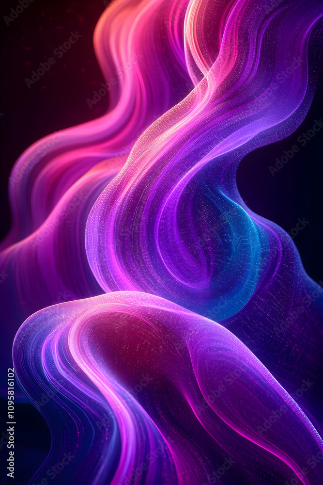 Abstract Purple and Pink Wave Background