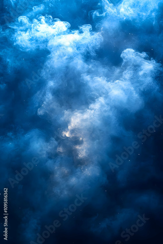 Blue Smoke Abstract Backgro...