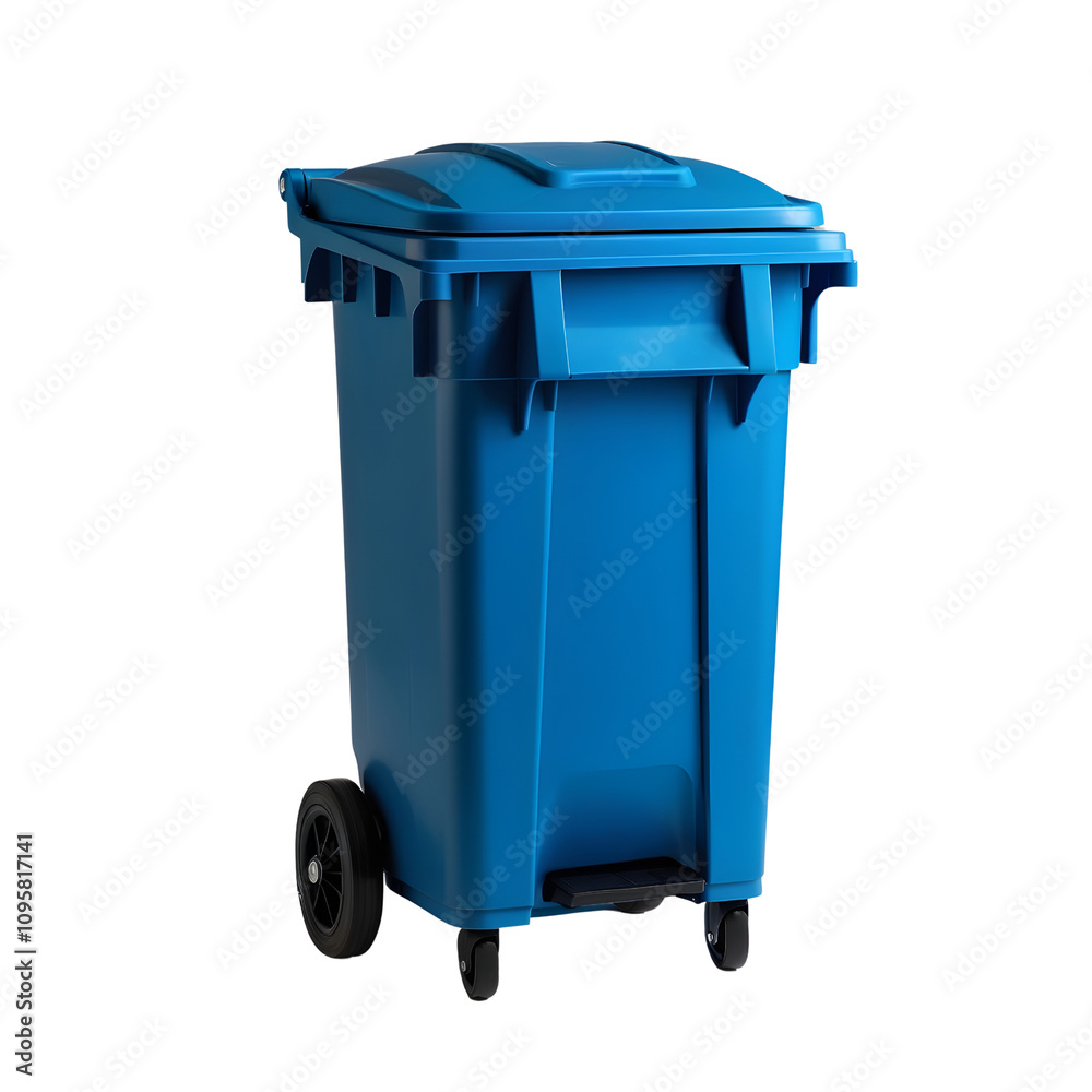 Blue Trash Bin: Modern Waste Management Blue Trash Bin: Modern Waste Management