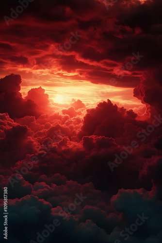 Crimson Sky: A Fiery Cloud ...