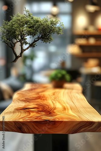 Live Edge Wood Tabletop wit...