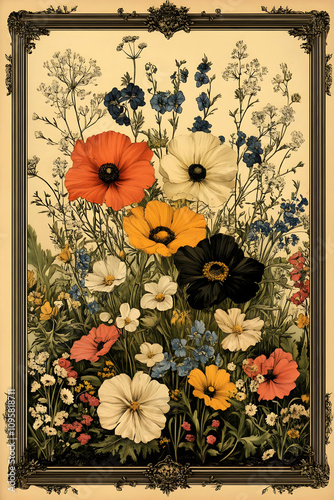 Vintage Floral Illustration...