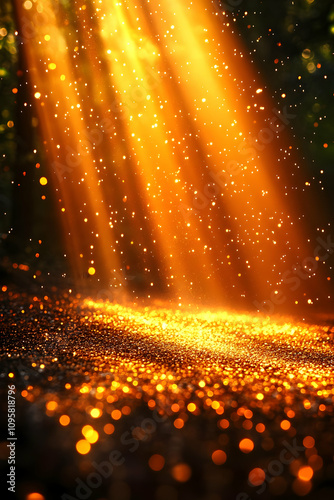 Golden Glitter Abstract Bac...