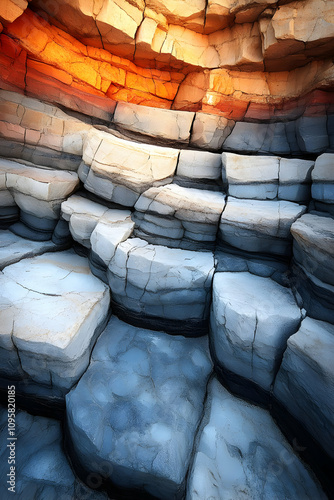Layered Rock Formation Abstract Background Image