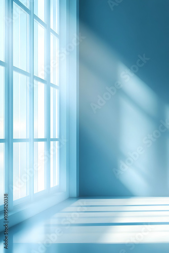 Blue Room Sunlight 3D Rende...