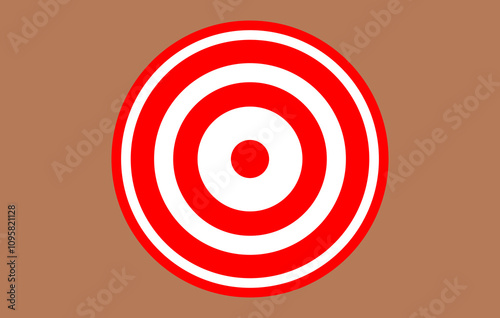 Red target icon . Red darts target aim icon isolated on background . 