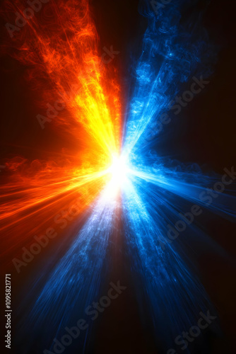 Abstract Fire and Ice Colli...