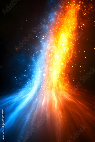 Fiery Ice Abstract Backgrou...