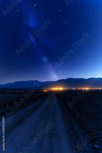 Night Road Milky Way Landsc...