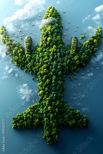 Aerial View 3D Illustration...