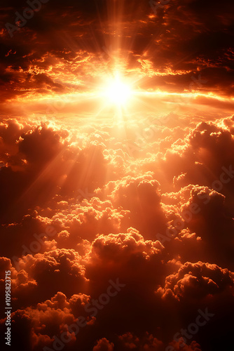 Fiery Heaven Abstract Backg...
