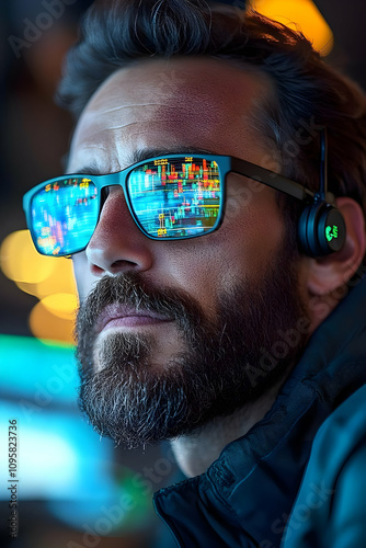 Man with Data Glasses, Real...