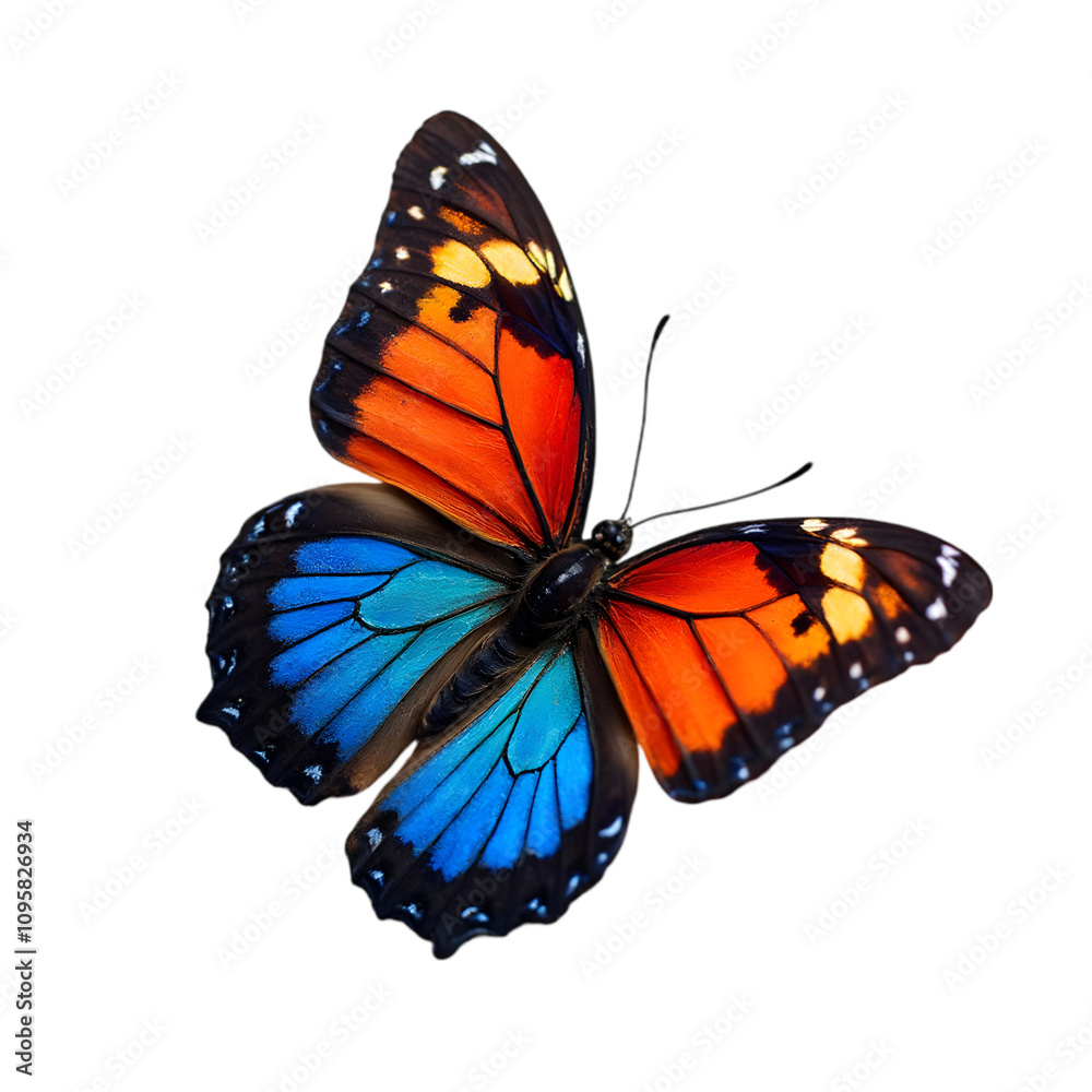 Obraz premium Vibrant Butterfly Displaying Beautiful Colors Nature Sanctuary Wildlife Photography Outdoor Environment Close-up View Nature's Splendor for Enhanced Aesthetic Appeal