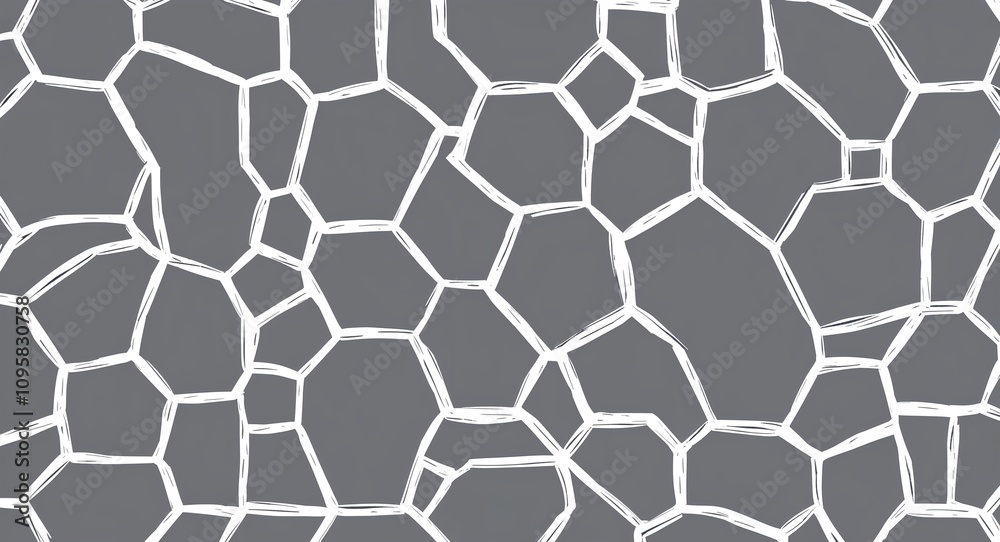 Gray Hexagon pattern hand drawn design on White background illustration Gray Hexagon pattern hand drawn design on White background illustration