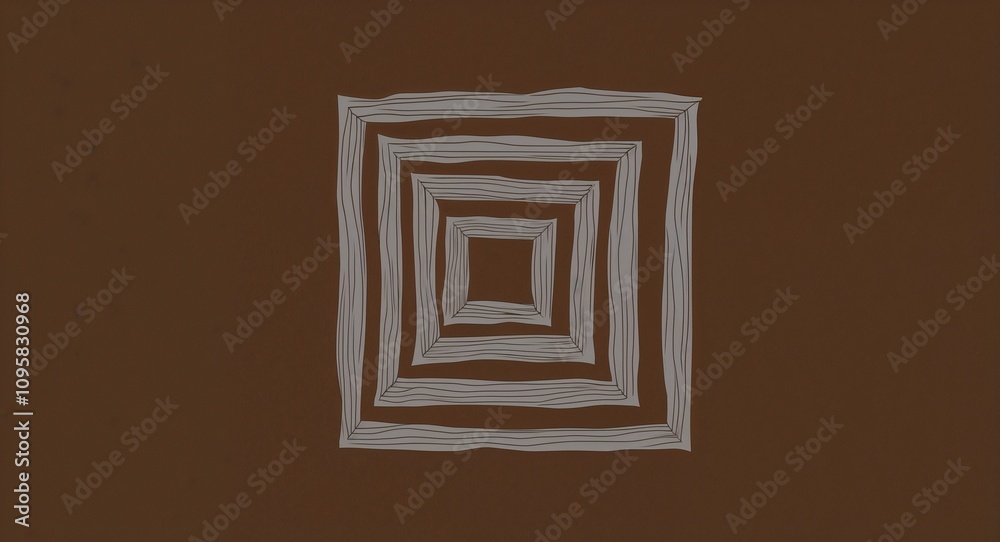 Gray Square pattern hand drawn design on Brown background illustration Gray Square pattern hand drawn design on Brown background illustration