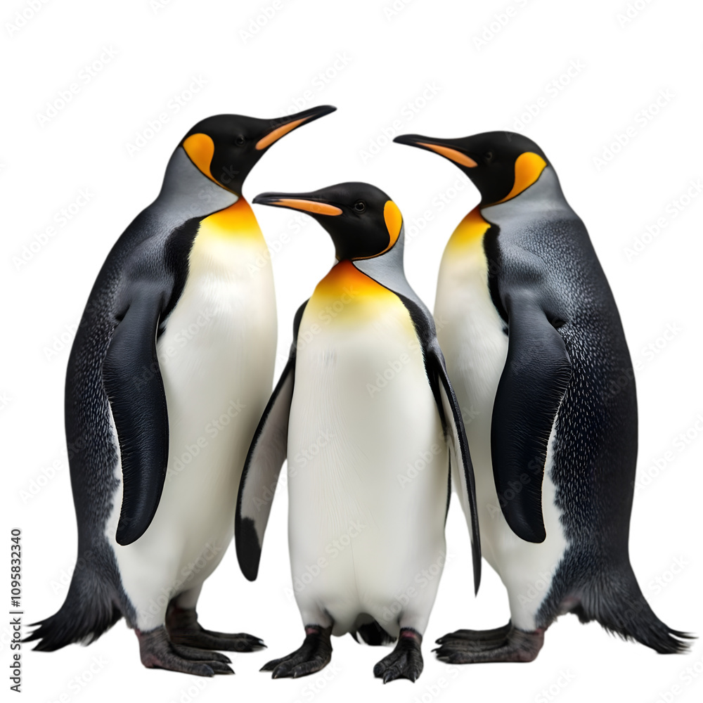 Fototapeta premium Penguin Interaction in the Antarctic Wildlife Photography Natural Habitat Close-Up View Animal Behavior Analysis for Enthusiasts and Researchers