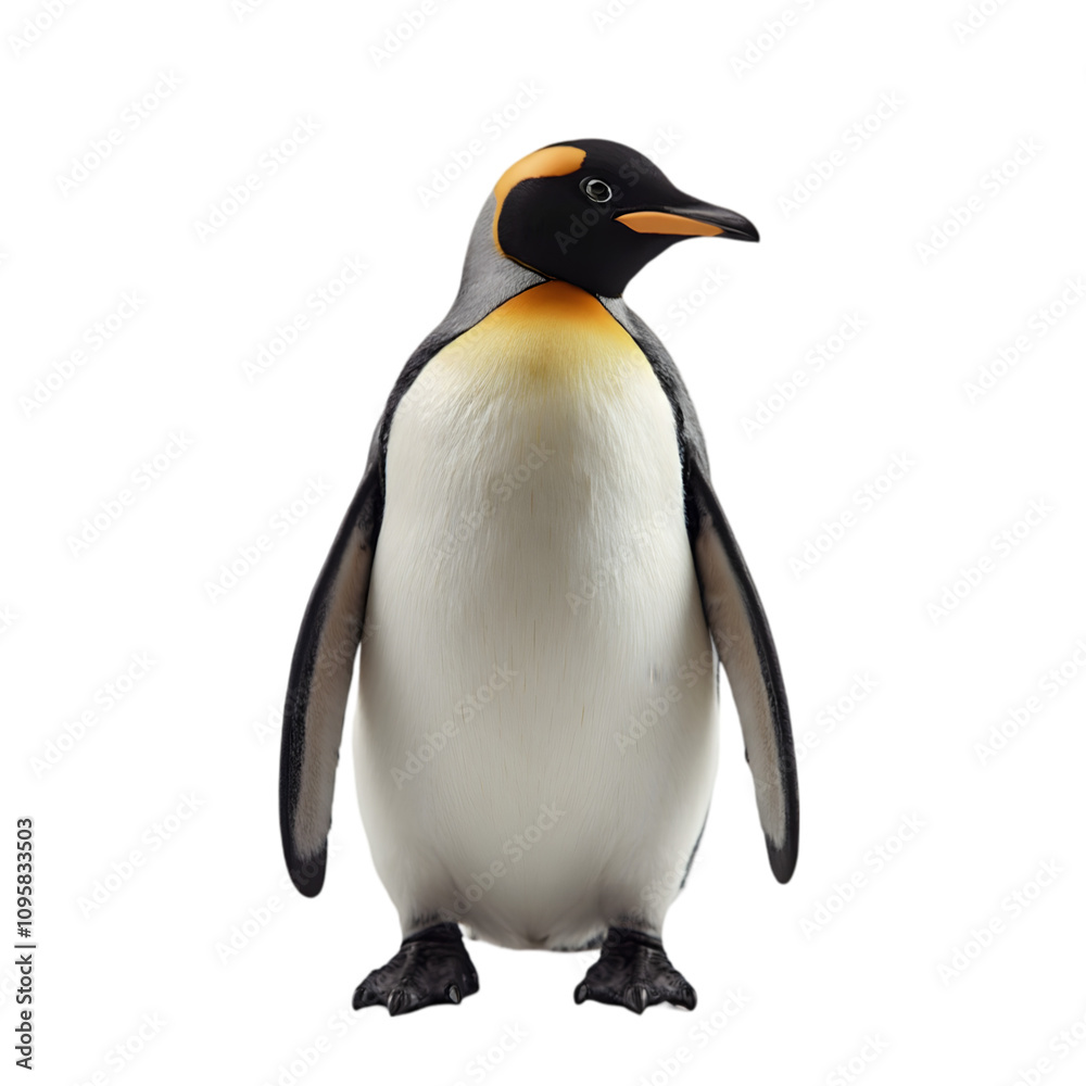 Fototapeta premium Penguin Action Pose Antarctic Region Animal Photography Natural Habitat Close-up View Wildlife Conservation Concept for Enhanced SEO Visibility