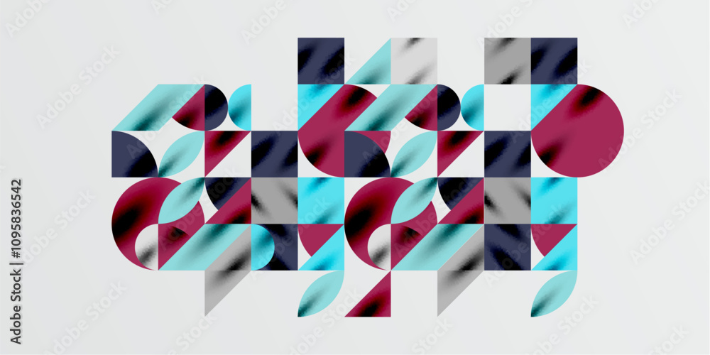 Triangles, round triangles and circles techno art. Vector Illustration For Wallpaper, Banner, Background, Card, Book Illustration, landing page Triangles, round triangles and circles techno art. Vector Illustration For Wallpaper, Banner, Background, Card, Book Illustration, landing page