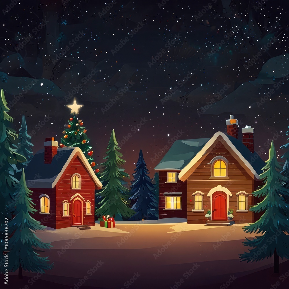 Fototapeta premium Christmas tree with presents