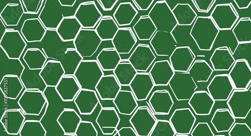 White Octagon pattern hand drawn design on Gray background illustration