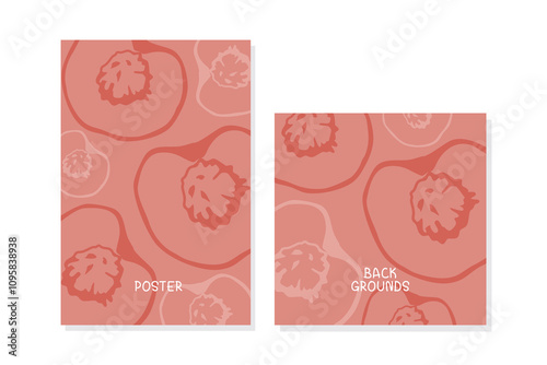 Peach fruit poster, cover, label, banner, background, draw design simple vector decorative graphic design illustration for your design,