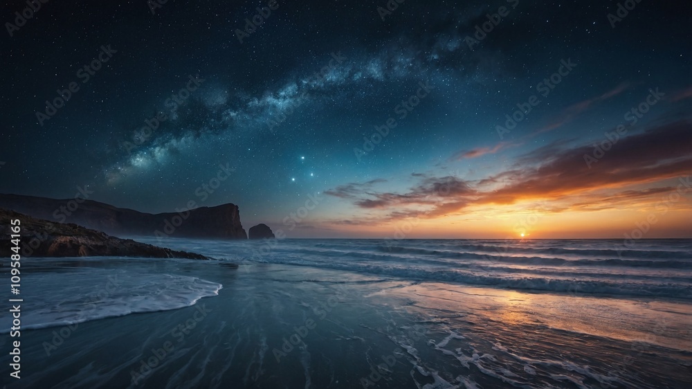 Fototapeta premium moon over the sea